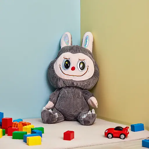 М'яка іграшка-плед та подушка 3 в 1 Labubu Brown Dragon Сірий Colorful Home 520-29G - фото 3