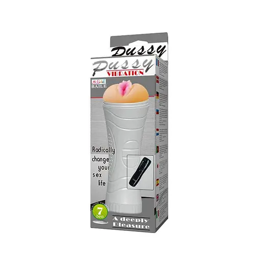 Мастурбатор Baile Cup Vibrating Pussy с вибрацией телесный - фото 11