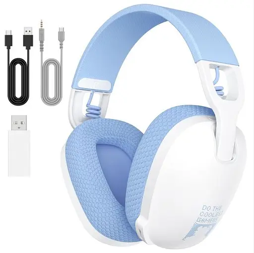 Беспроводные игровые Bluetooth наушники Onikuma B2 Геймерская гарнитура с микрофоном White