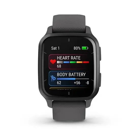 Смарт-часы Garmin Venu Sq 2 Slate Aluminium Bezel with Shadow Grey Case and Silicone Band (010-02701-10) - фото 2
