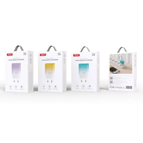 Сетевое зарядное устройство для XO CE18 (EU) PD30W USB-C fast charging charger Фиолетовый - фото 4