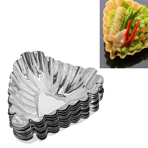 Форми для випікання кошиків кексів і тарталеток у вигляді трикутника (10 шт.), Master Class Сірий 82193 - фото 1