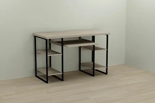 Компьютерный стол Ferrum-decor Тим 75x120x70 черный ДСП Дуб Сонома 32мм (FRD-103976)