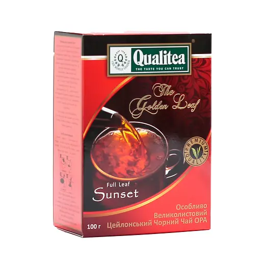 Чай Кволіті великий лист чорний стандарт Sunset 100 г - фото 1