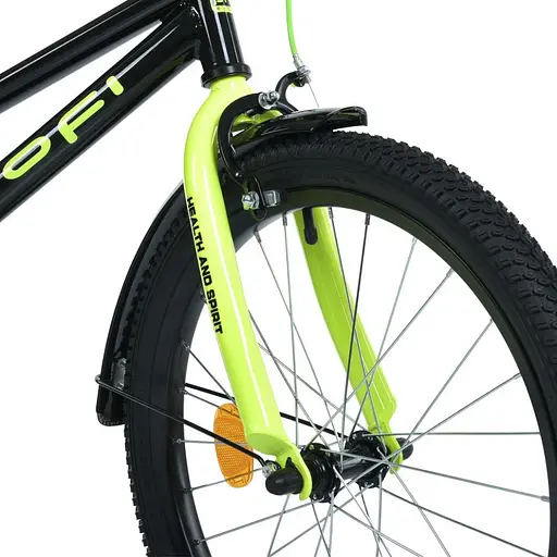 Велосипед дитячий MB 20015-1 колеса 20 дюймів, чорно-зелений - фото 4