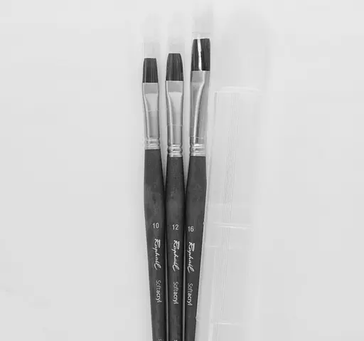 Набор кистей для акрикла Raphael Softacryl, 3 шт, 10. 12, 16, в тубусе - фото 3