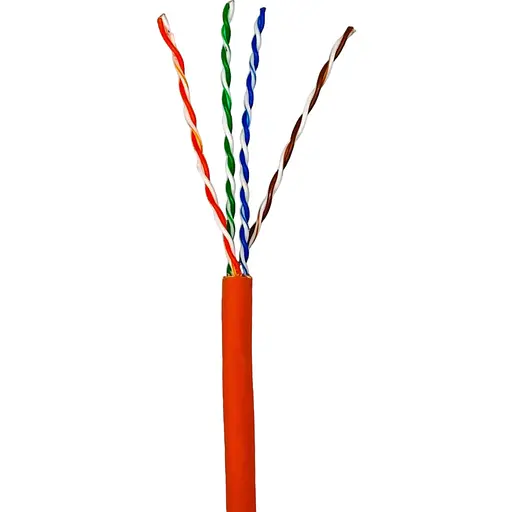 Кабель кручена пара Gear UTP 4x2x0,50 Cat5E, CCA, LSZH низькодимний для внутрішніх робіт, помаранчевий, 305m