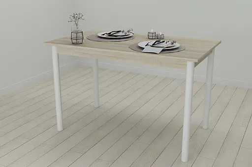 Стіл кухонний Ferrum-decor Беніта 75x120x60 Білий ДСП Сонома 16мм (FRD-106267)