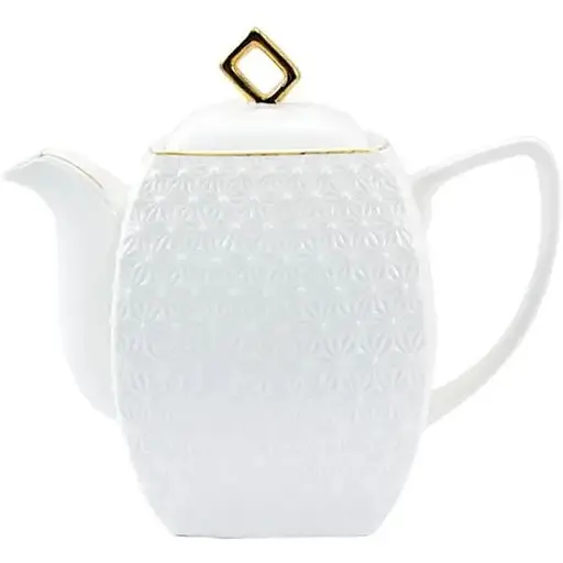Чайник Interos Снігова Королева заварювальний порцеляновий квадратний 900 мл білий 406618-A