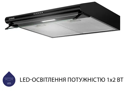 Витяжка Minola HPL 615 BL (плоска) - фото 3