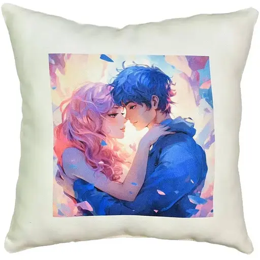 Подушка из микровелюра «Путешествие в мир любви» Strateg 60722 Молочный - фото 1