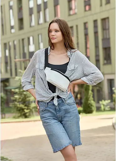 Жіноча сумка на пояс (бананка) Sambag 22х12х4 см sum0011047 - фото 6