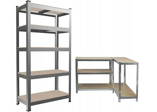 Стелаж металевий 180x90x30 5 полиць (сірий) - фото 4