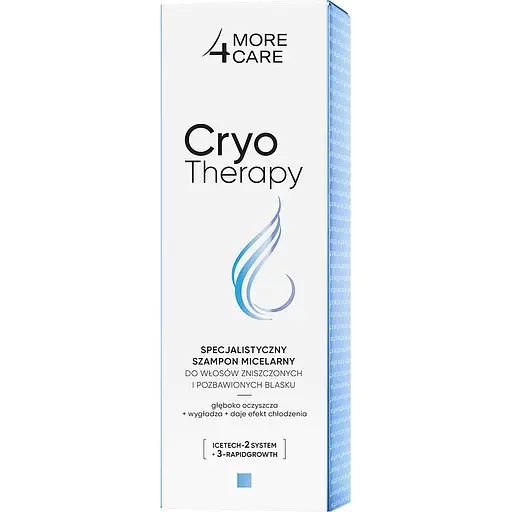 Шампунь More4care Cryo Therapy мицеллярный для поврежденных и тусклых волос 200 мл  - фото 3