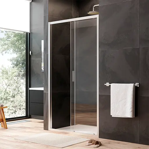 Душевые двери AM.PM Gem 110x195 см стекло прозрачное хром матовый W90UG-110-1S-195MT, прозрачный, хром матовый - фото 5