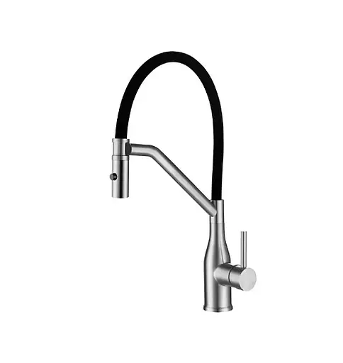 Змішувач для кухні Koer KI-70026-02 з чорним силіконовим виливом (KR5209) - фото 1