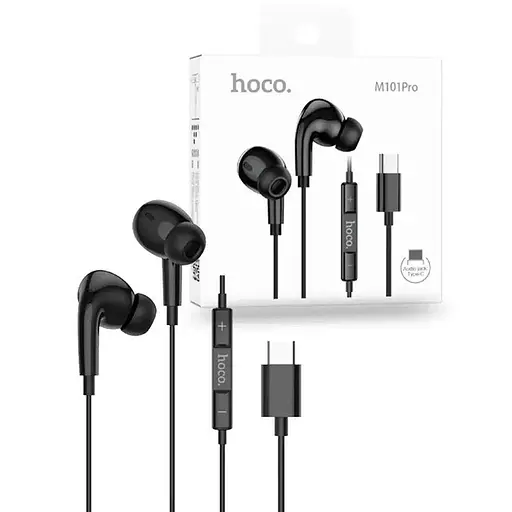 Навушники HOCO M101 Pro Crystal sound Type-C wire-controlled digital earphones with microphone Black - фото 4