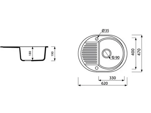 Кухонная мойка Fancy Marble Yuta светло-черный 102060004 - фото 5