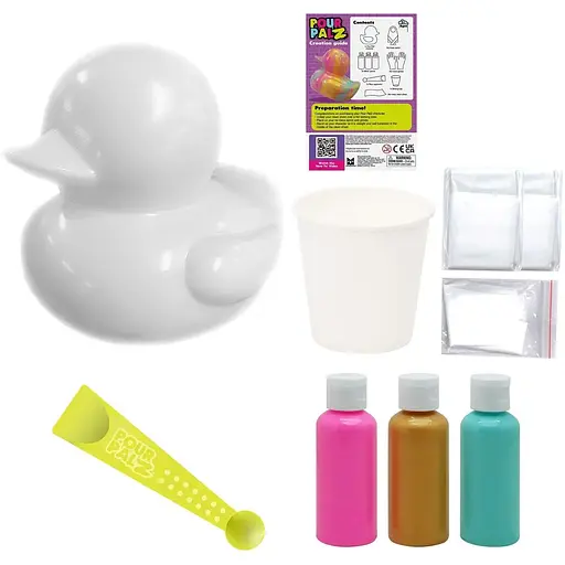 Набор для творчества ToyMonster Pour Palz Флюид Арт Утенок Золотая феерия (GS-G26261B) - фото 4