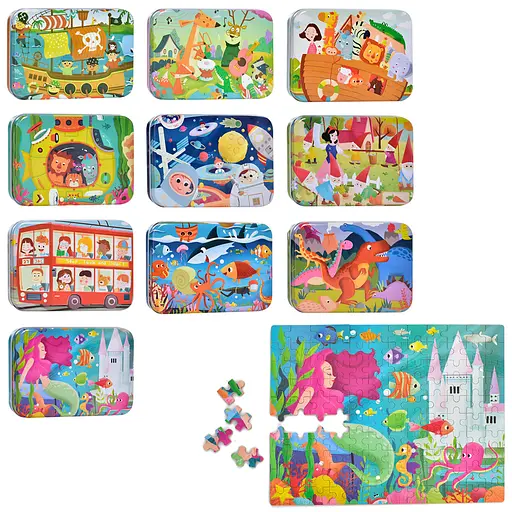 Пазлы деревянные, 120 деталей, MD1883 (в ассортименте) - фото 2