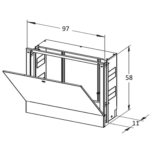 Коллекторный шкаф внутренний ШКВ-05 970x580x110 (10-11-12) 000012552 - фото 5