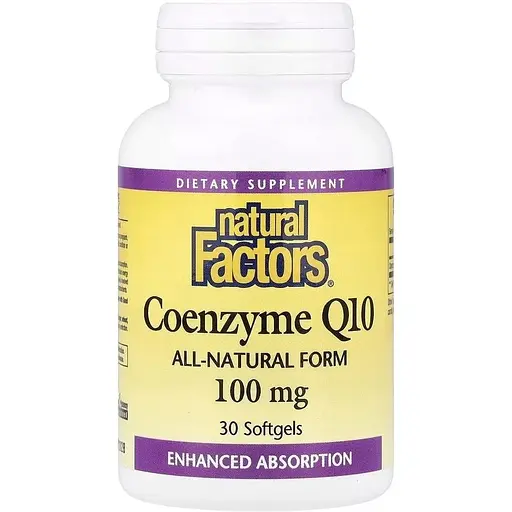 Коензим Q10 Natural Factors Coenzyme Q10 100 mg, 30 капсул
