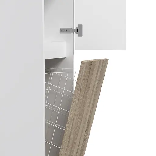 Пенал Am.Pm Gem S підлоговий 35 см з кошиком правий білий глянець/дерево M91CSR0356WF38 - фото 6