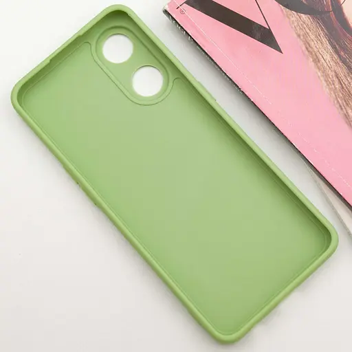 Силіконовий чохол Candy Full Camera для Oo Reno 8 T 4G Фісташковий - фото 3