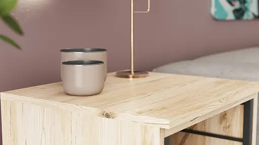 Стіл-тумба трансформер Смарт 2/2 Ferrum-decor 750x1450x600 Чорний метал ДСП Дуб Сан-Марино 16 мм (FRD-105103) - фото 8