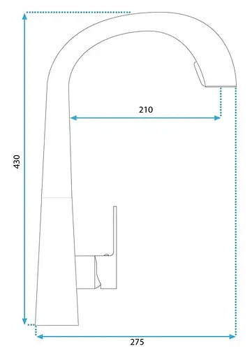 Змішувач для кухні Rea Ross black REA-B5313 Чорний матовий - фото 6