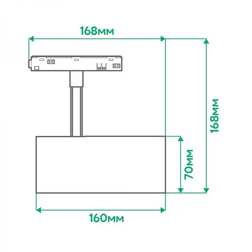 Світлодіодний магнітний трековий світильник Ardero MGN303ARD 20W 4000К чорний (80148) - фото 3