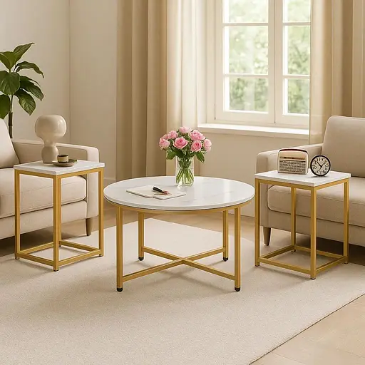 Комплект журнальних столиків Costway Lumen 3 штуки - фото 5