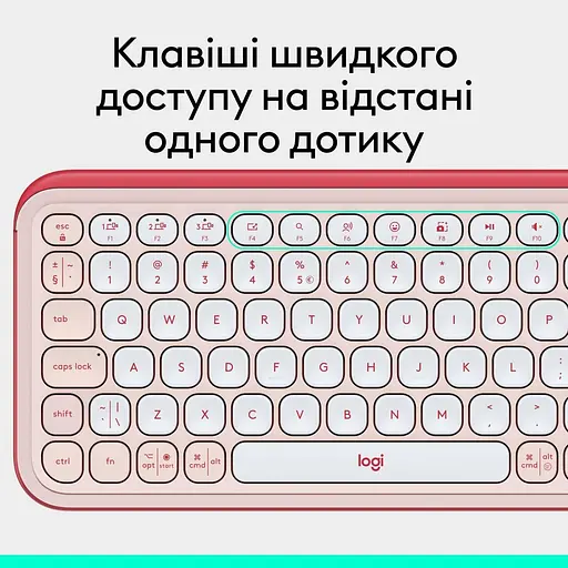 Клавіатура Logitech Pop Icon Keys Rose (920-013073) - фото 8