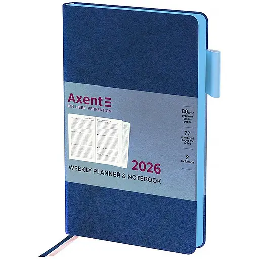Щотижневик Axent 2026 Partner Soft Muse 125 x 195 мм синій (8527-26-3-A)