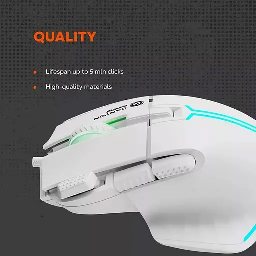 Мышь Canyon mouse Fortnax GM-636 RGB 9buttons Wired White (CND-SGM636W) - фото 8