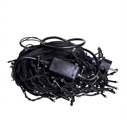 Вулична гірлянда Бахрома GarlandoPro 12 м 200 LED чорний дріт Синій 12MBBL - фото 4