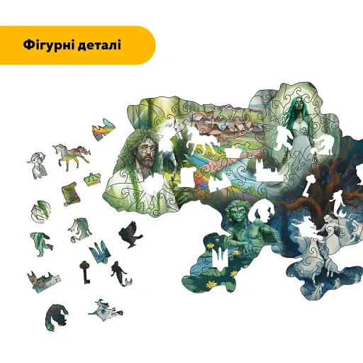 Пазл деревянный Украина Мифическая, А5, Картонная коробка 35 элементов - фото 3