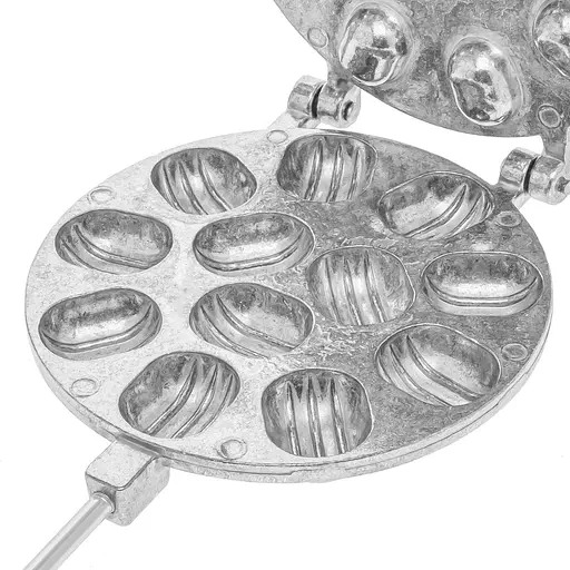 Орешница форма для выпечки орешков на 12 половинок орехов со съемными ручками RS в подарочной коробке Серый 88096 - фото 6