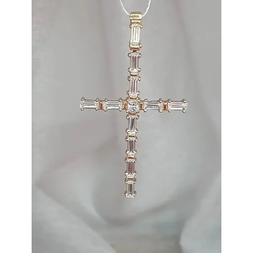 Золотий хрестик Імперія золота з фіанітами. КР274И - фото 2