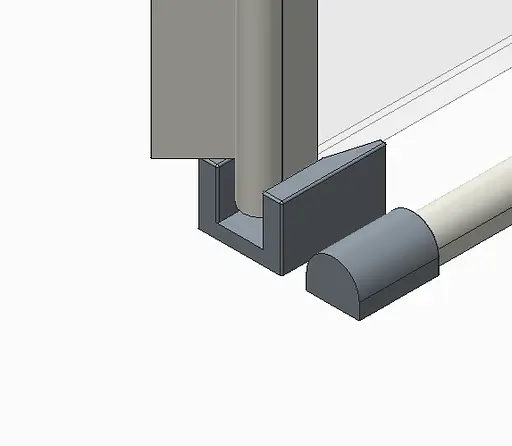 Двері в нішу Koer SR SD01-140x200-TR-01 прозоре скло Easy Clean 8 мм, хром KR5380, універсальні, прозорий, хром - фото 2