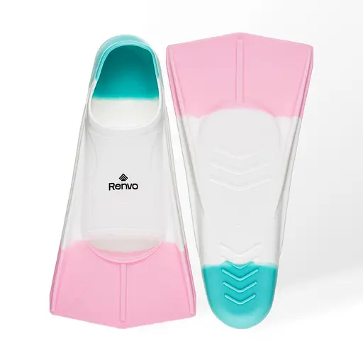 Короткі ласти для тренування в басейні Renvo Frio із закритою п'ятою різнокольоровий розмір 24-26 (SF100-65 24-26) - фото 1