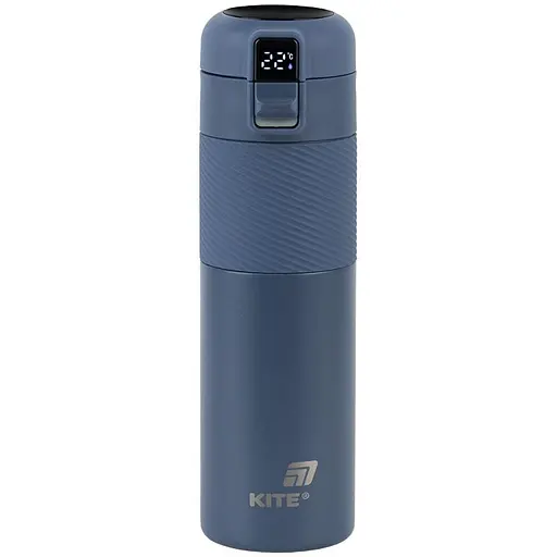 Термос с термодатчиком Kite синий 450 мл (K25-1227-2)