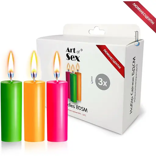 Набор восковых свечей Art of Sex Size S 10 см (3 шт.) - фото 4