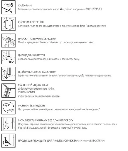 Душевые двери Radaway Nes Black DWB 90 см 10029090-54-01R - фото 3