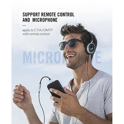 Адаптер Ugreen Type-C M to 3.5mm F Audio Adapter 10 см AV142 (Gray) (30632) - фото 3