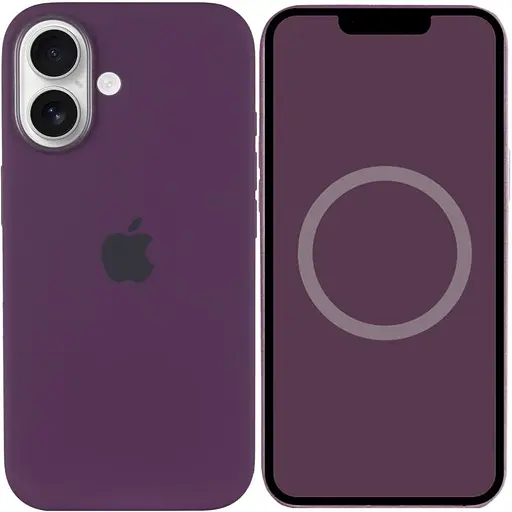 Чохол Epik Silicone case AAA with Magsafe and Animation button для Apple iPhone 16 Plus 6.7 Plum - фото 3