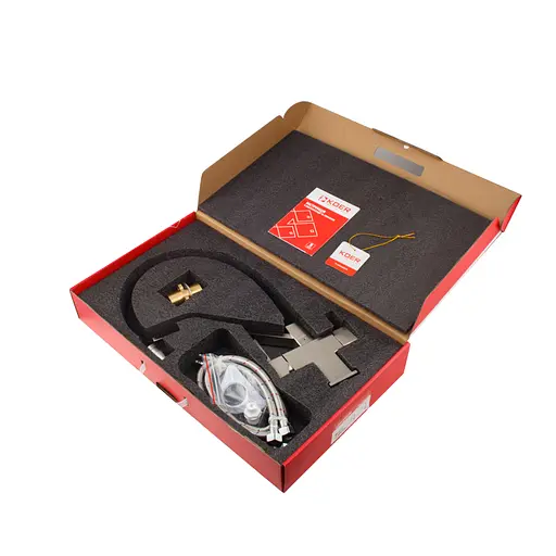 Смеситель для кухни на две воды с гибким изливом Koer KB-72036-02 KR5813, Нержавеющая сталь - фото 4