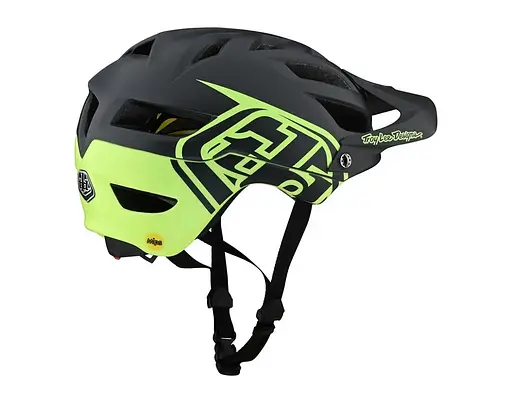 Велошолом Troy Lee Designs A1 Mips Helmet Classic Grey/Green XL/XXL (1106-190258015) - фото 2
