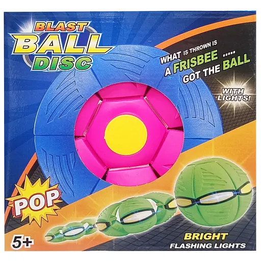 Літаючий трансформерний м'яч «FLAT BALL» Bambi FB-001 Рожевий - фото 1