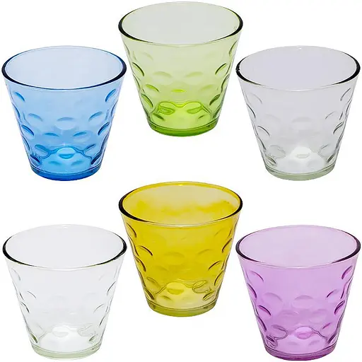 Склянка скло кольоровий 200 мл XCYDB 6 шт. в уп.